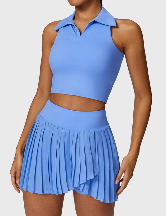 Crop Top Tennis Skirt Set