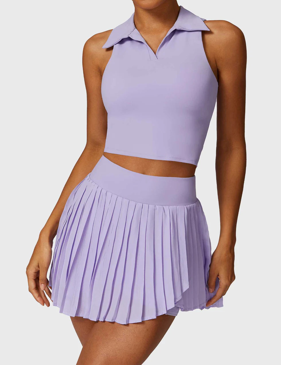 Crop Top Tennis Skirt Set