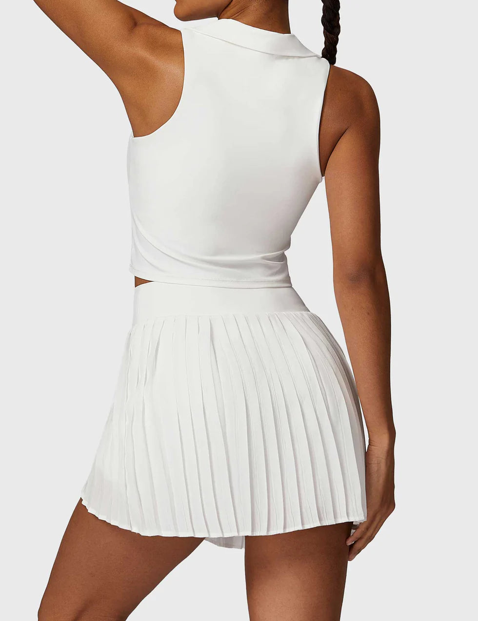 Crop Top Tennis Skirt Set